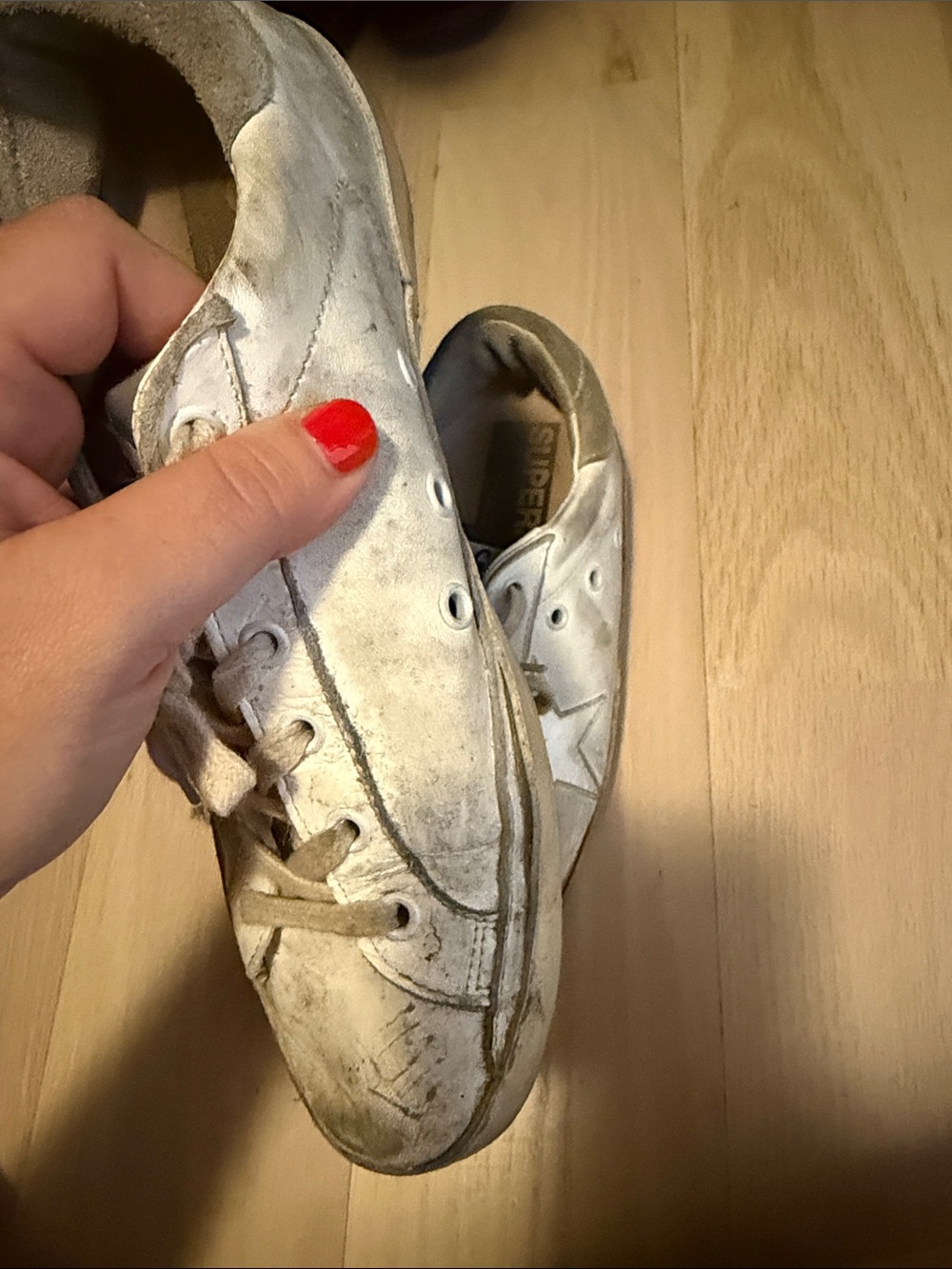 Golden Goose White and Beige Sneakers - Picture 6 of 6